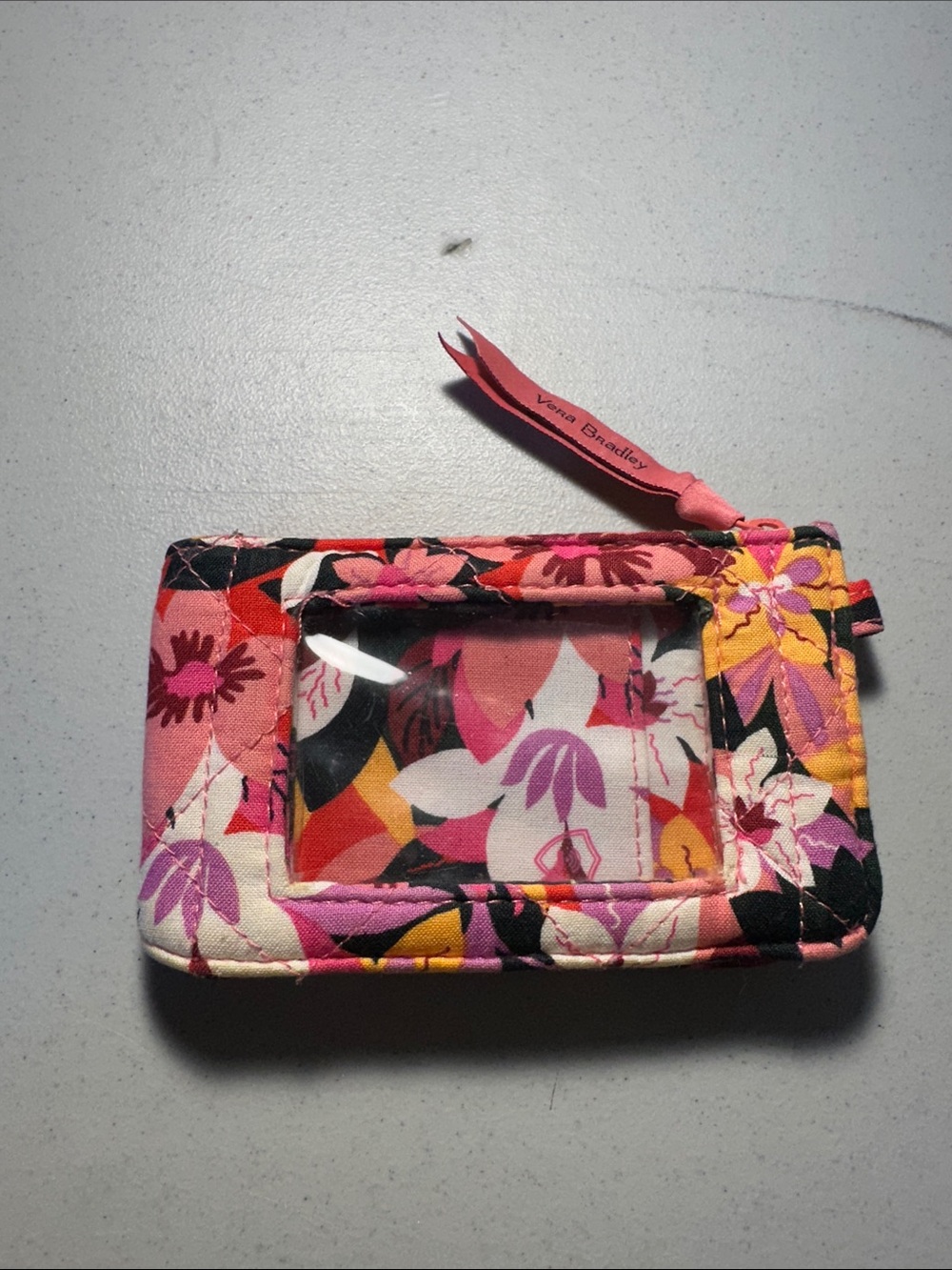 Vera Bradley Pink Multicolor Floral ID Wallet